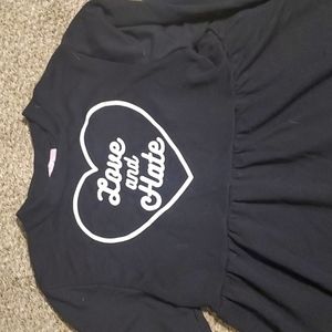 Oversized puff Sleeve Love and Hate dress